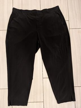 ATHLETA Brooklyn Ankle Pants Mid-rise Black Travel Stretch Business Casual Sz 20